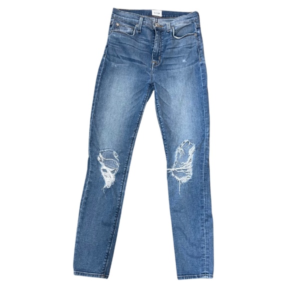 Hudson High Waisted Skinny Ripped Jeans Size 28 - Picture 1 of 8